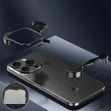 iPhone 15 Pro Todelt Metall Bumper Deksel - Lilla