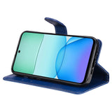 EIDERWOOD Xiaomi Redmi 13 Deksel i Kunstskinn med Lommebok og Stropp - Blå