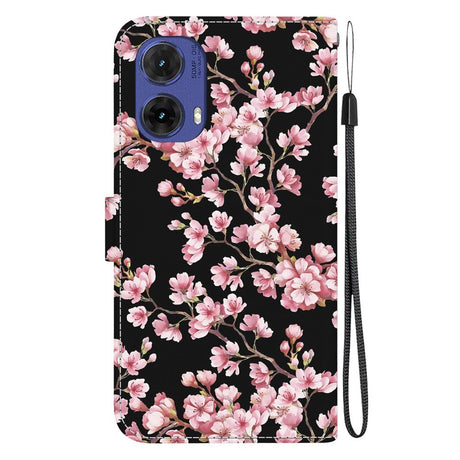 EIDERWOOD Motorola Moto G85 (5G) Kunstskinn Deksel med Lommebok og Stropp - Rosa Tre