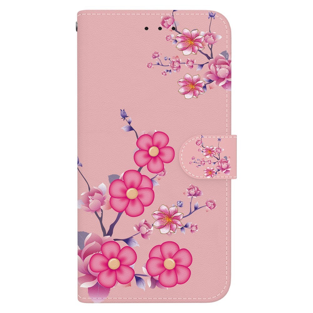 EIDERWOOD Motorola Moto G85 (5G) Kunstskinn Deksel med Lommebok og Stropp - Rosa Blomster