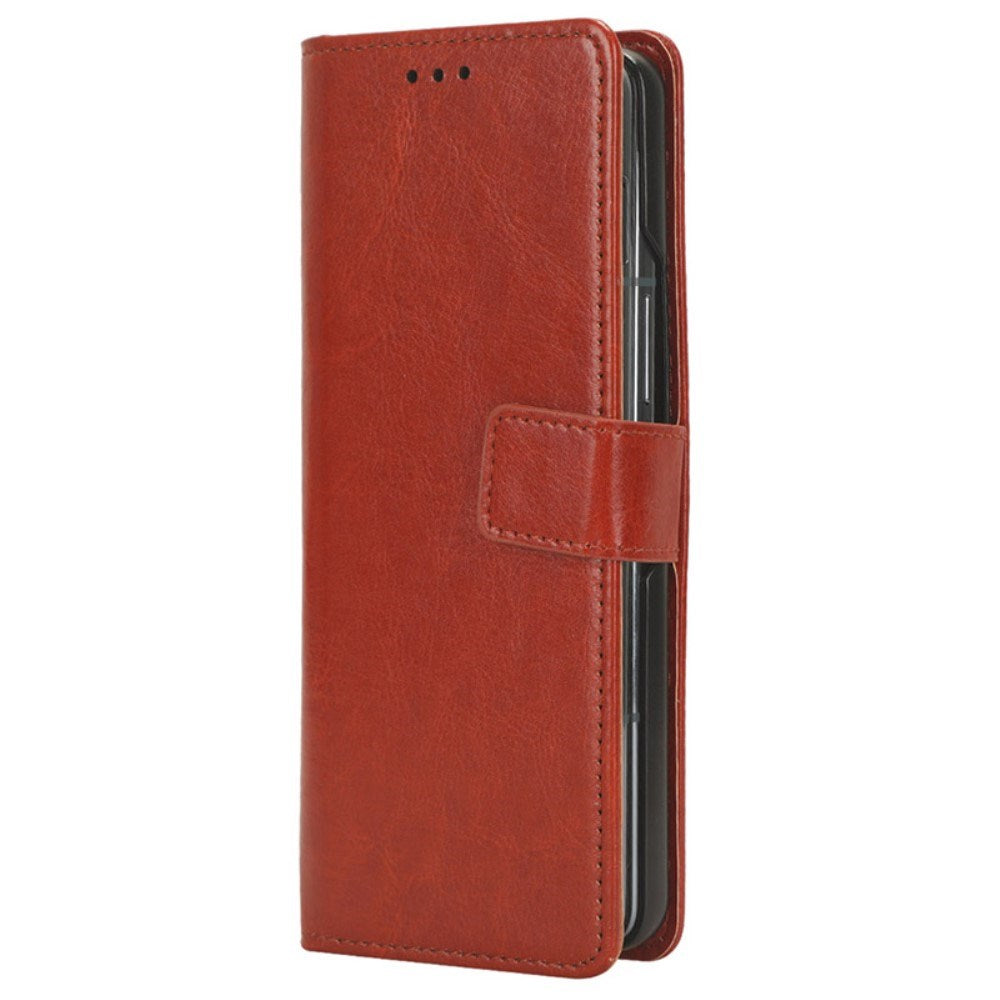 EIDERWOOD Samsung Galaxy Z Fold6 Leather Deksel med Lommebok og Stropp - Brun