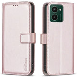 HMD Pulse+ Kunst Skinn Flip Deksel m. Stativ & Lommebok - Rose Gold