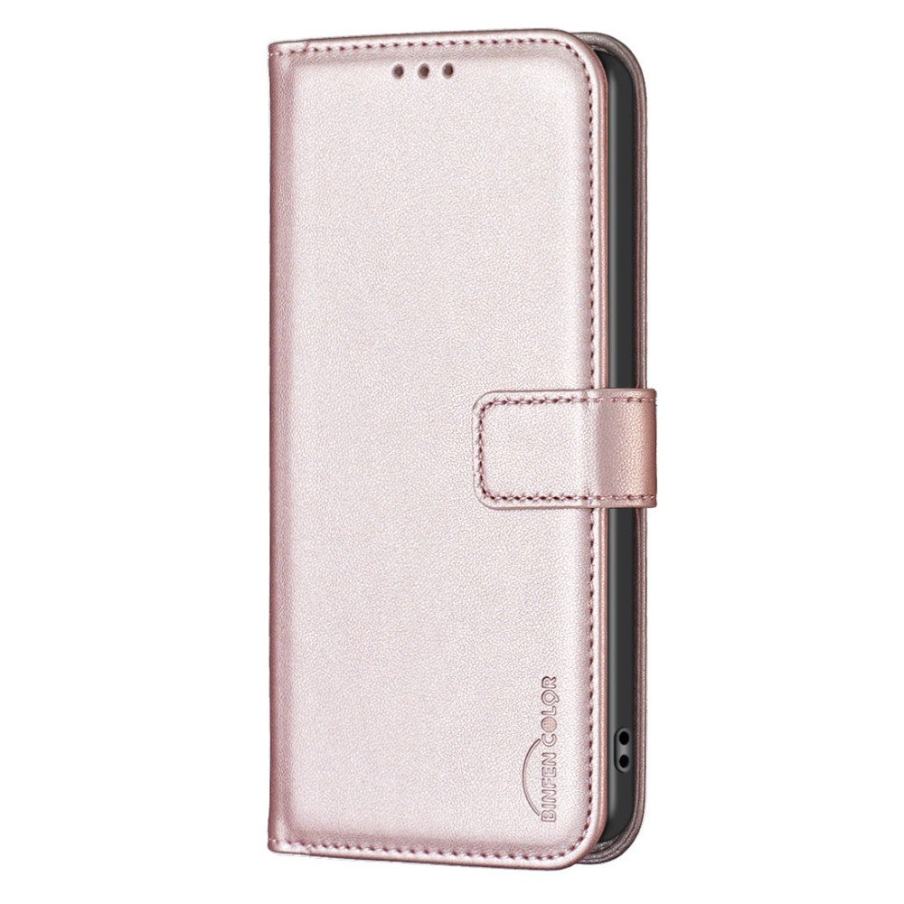 HMD Pulse+ Kunst Skinn Flip Deksel m. Stativ & Lommebok - Rose Gold