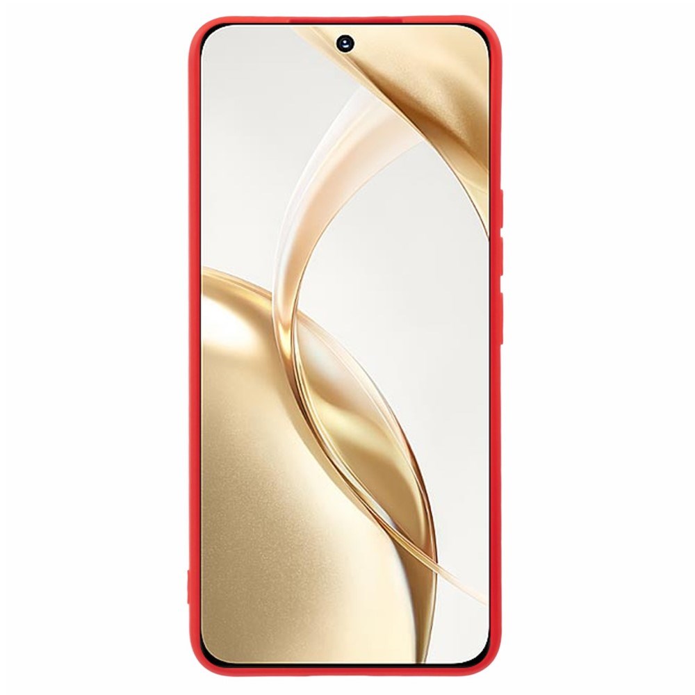 EIDERWOOD Honor 200 5G Deksel – Fleksibelt Plast Deksel med Fiberfôr og Presis Kamerautskjæring - Rød