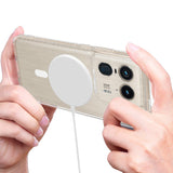 EIDERWOOD Motorola Edge 50 Ultra Hybrid Plast Deksel - MagSafe Kompatibel - Gjennomsiktig / Hvit