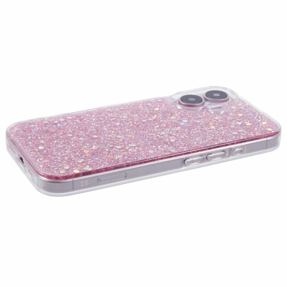 EIDERWOOD iPhone 16 Glitter Deksel - Rosa