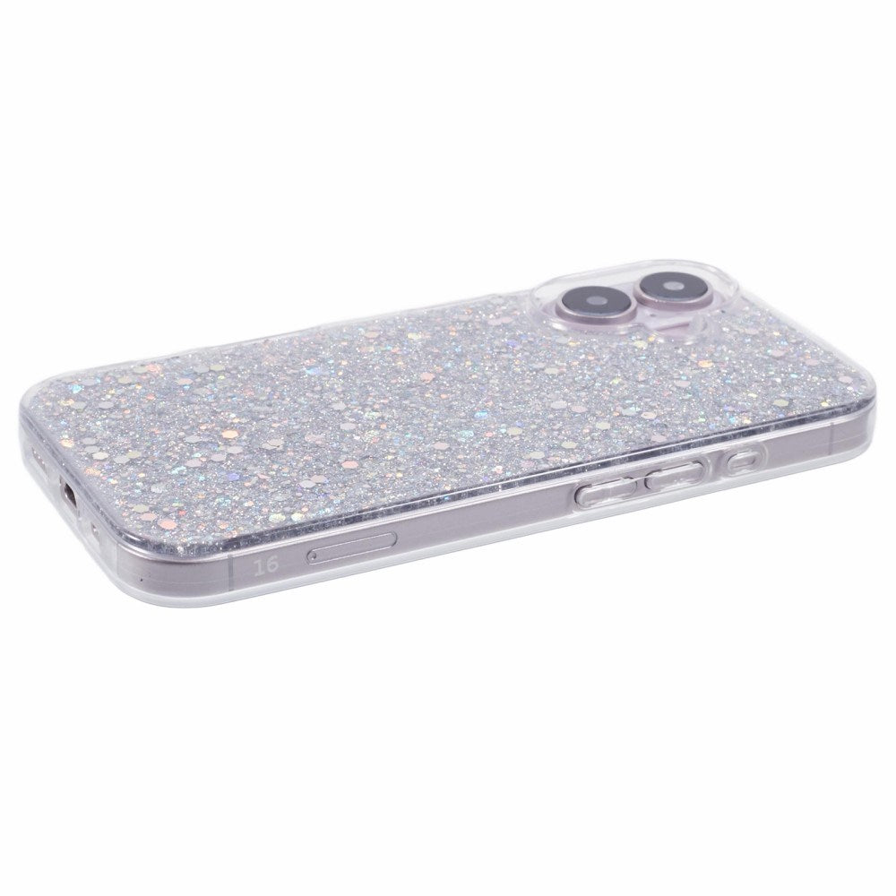 EIDERWOOD iPhone 16 Glitter Deksel - Sølv