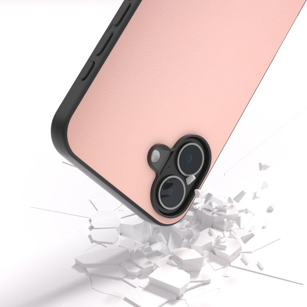 EIDERWOOD iPhone 16 Kunstskinn Belagt Plast Deksel - Rosa