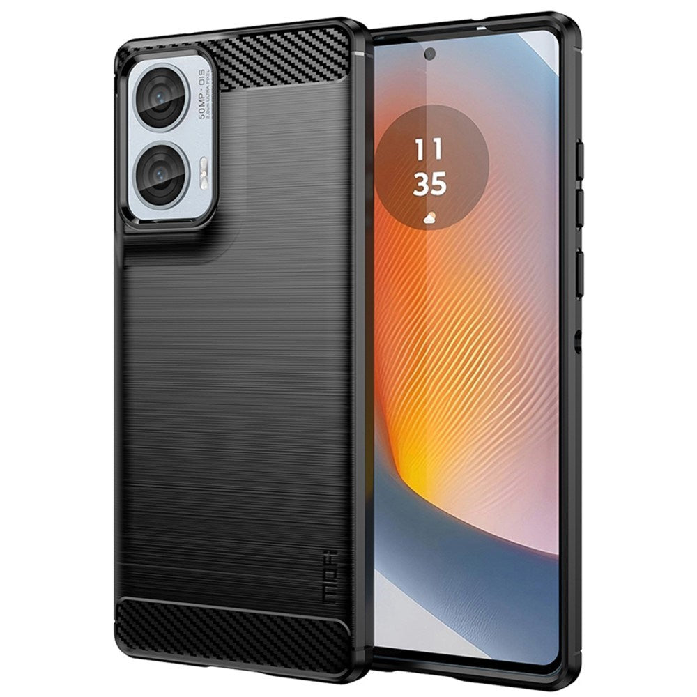 Motorola Moto G85 (5G) / S50 Neo (5G) Brushed Carbon Deksel - Svart