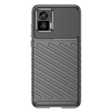 Motorola Edge 30 Neo Thunder Series Twill Plast Deksel - Svart