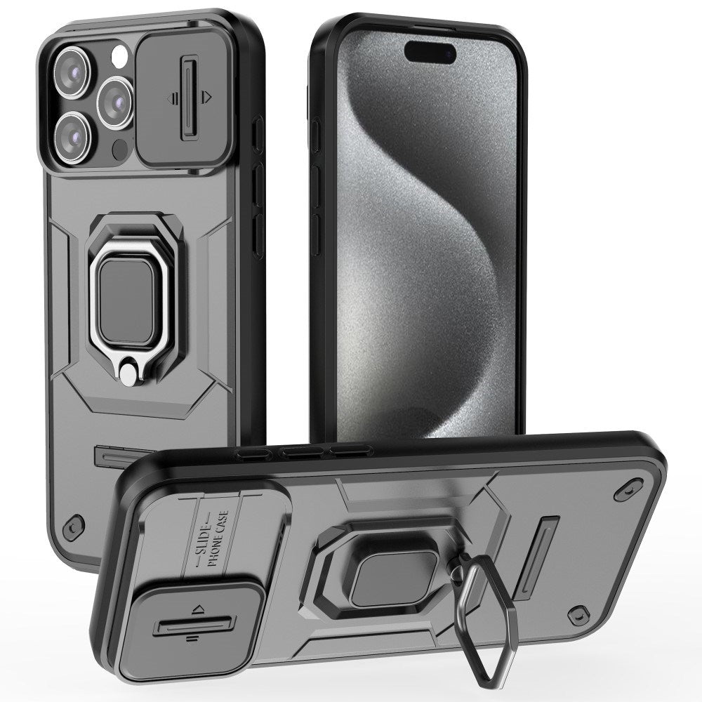 EIDERWOOD iPhone 16 Pro Max Bakdeksel med Magnetisk Kickstand Og Cam Slider - Svart