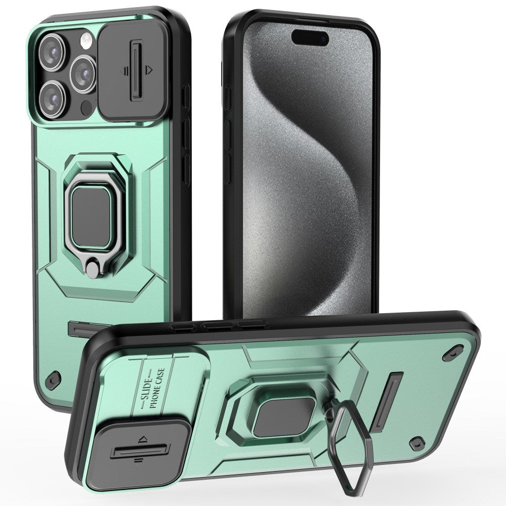 EIDERWOOD iPhone 16 Pro Max Bakdeksel med Magnetisk Kickstand Og Cam Slider - Grønn