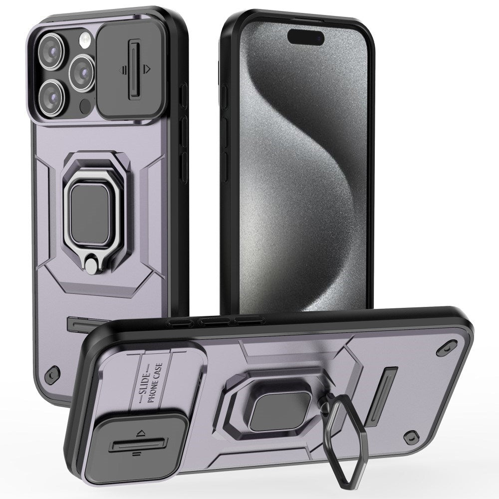 EIDERWOOD iPhone 16 Pro Max Bakdeksel med Magnetisk Kickstand Og Cam Slider - Lilla