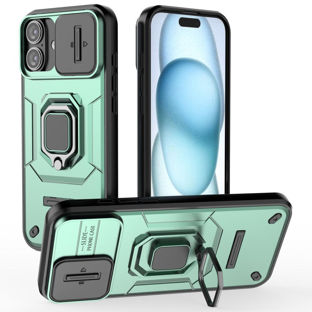 EIDERWOOD iPhone 16 Plus Bakdeksel med Magnetisk Kickstand Og Cam Slider - Grønn