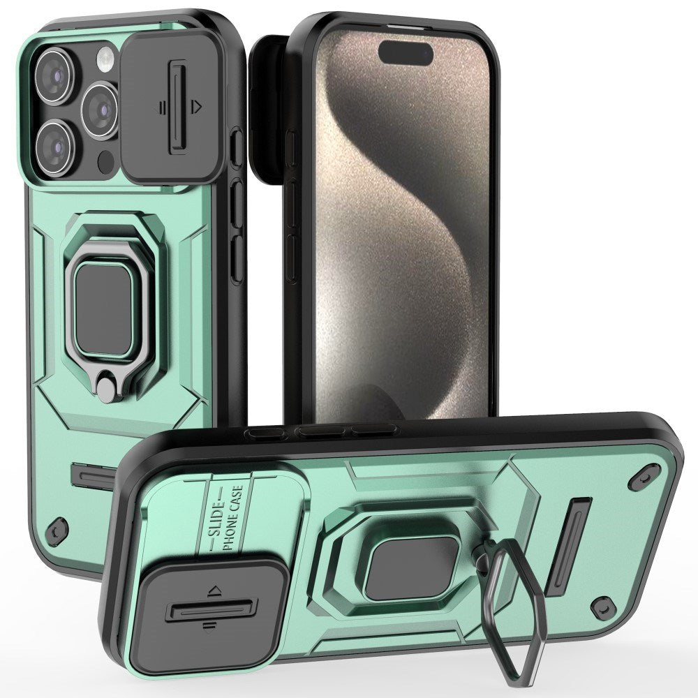 EIDERWOOD iPhone 16 Pro Bakdeksel med Magnetisk Kickstand Og Cam Slider - Grønn