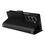 EIDERWOOD Samsung Galaxy Z Fold6 Kunstskinn Flip Deksel m. Kortholder & Stropp - Svart