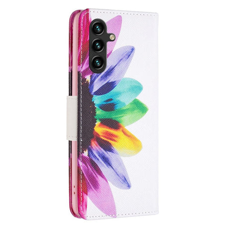 EIDERWOOD Samsung Galaxy A16 Kunstskinn Flip Deksel m. Lommebok & Trykk - Fargerik Blomst