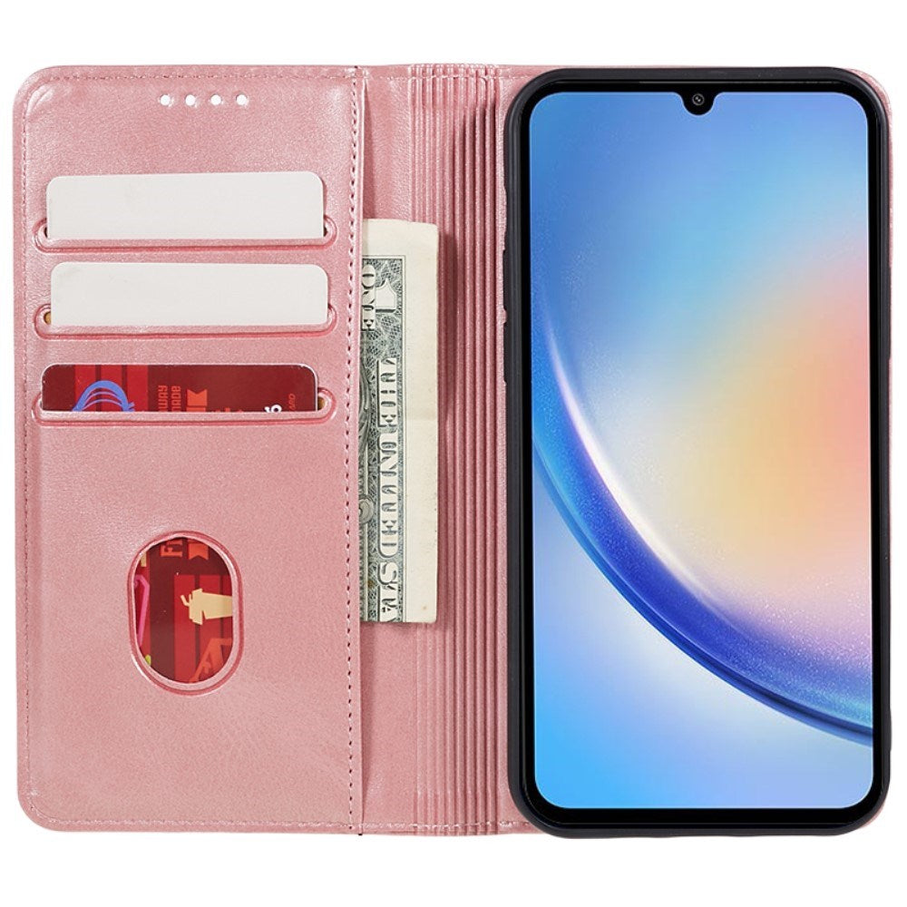 EIDERWOOD Samsung Galaxy A16 (4G/5G) Flip Deksel med Lommebok - Kunstskinn - Rose Gold