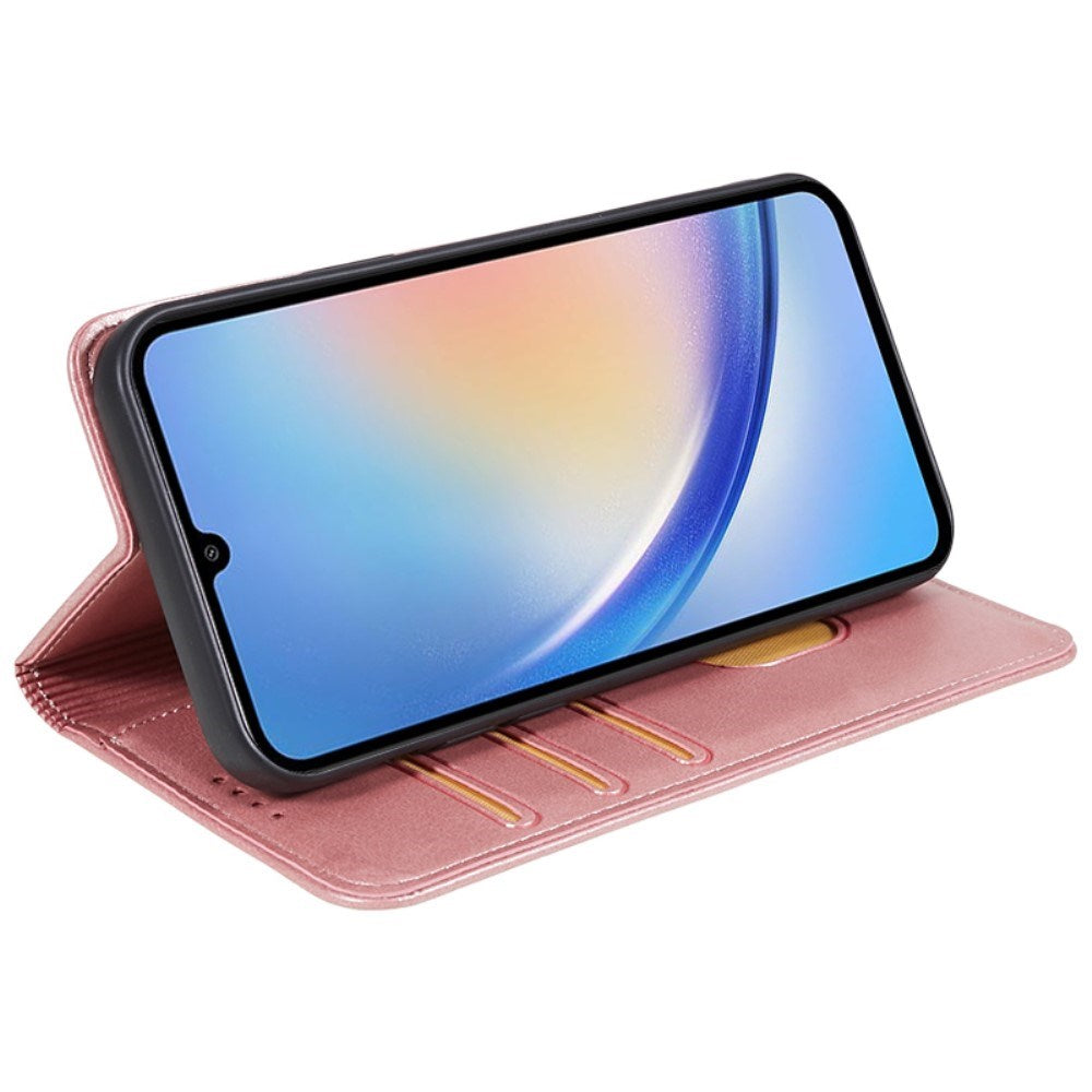 EIDERWOOD Samsung Galaxy A16 (4G/5G) Flip Deksel med Lommebok - Kunstskinn - Rose Gold