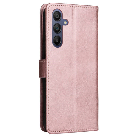 Samsung Galaxy A16 (4G/5G) Kunstskinn Flippdeksel med Lommebok og Stropp - Rose Gold