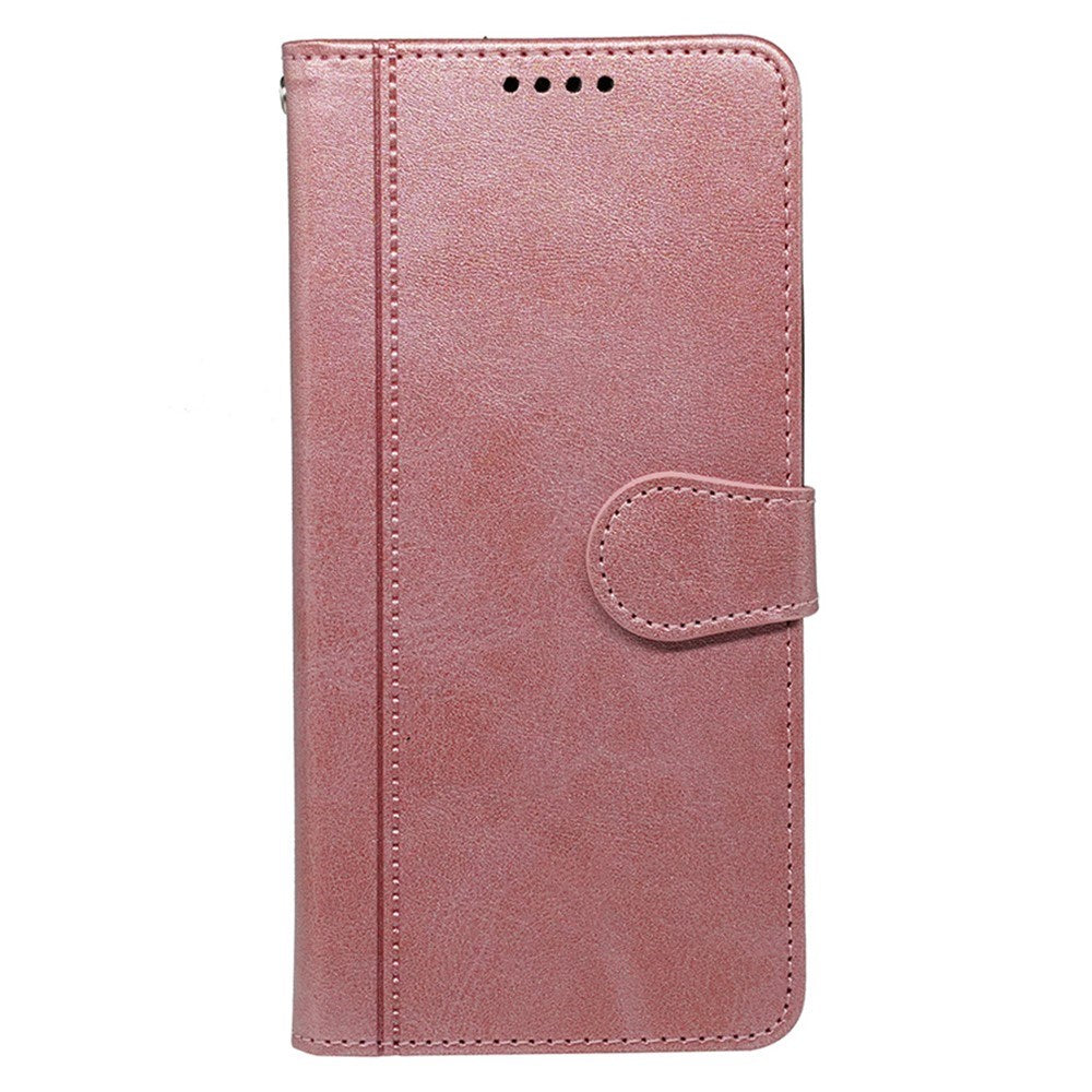 EIDERWOOD iPhone 16 Kunst Skinn Flip Deksel med Lommebok og Stativfunksjon - Rose Gold