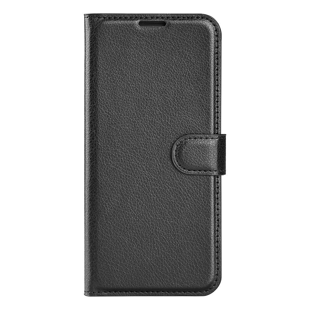 EIDERWOOD Samsung Galaxy A06 Litchi Leather Flip Deksel med Lommebok - Svart