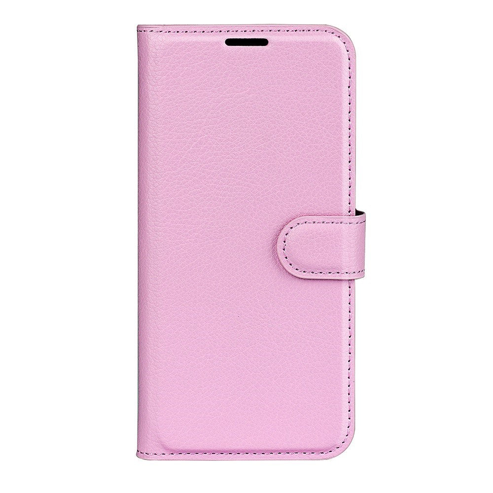 EIDERWOOD Samsung Galaxy A06 Litchi Leather Flip Deksel med Lommebok - Rosa