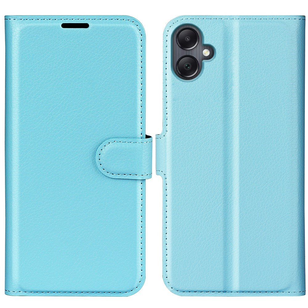 EIDERWOOD Samsung Galaxy A06 Litchi Leather Flip Deksel med Lommebok - Blå