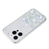 iPhone 16 Pro Max EIDERWOOD Fleksibelt Plast Glitter Deksel – Gjennomsiktig / Hvit
