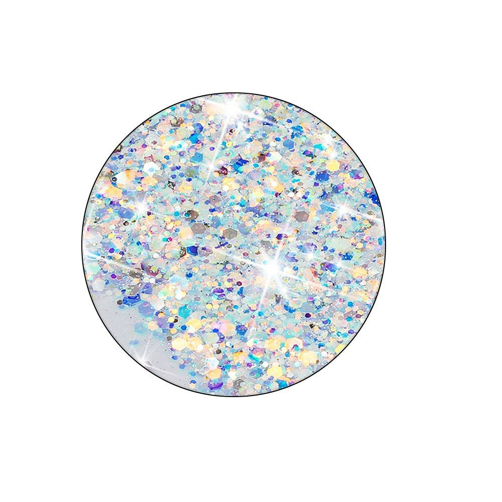 iPhone 16 Pro Max EIDERWOOD Fleksibelt Plast Glitter Deksel – Gjennomsiktig / Hvit