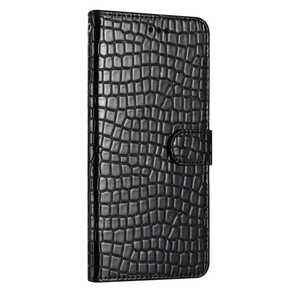 EIDERWOOD Samsung Galaxy A06 Flip Deksel med Crocodile Texture - Kunstskinn - Svart