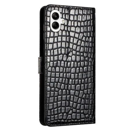 EIDERWOOD Samsung Galaxy A06 Flip Deksel med Crocodile Texture - Kunstskinn - Svart