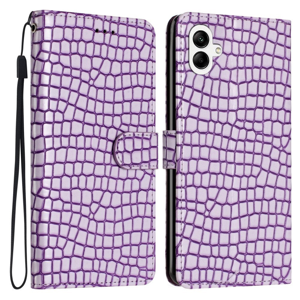 EIDERWOOD Samsung Galaxy A06 Flip Deksel med Crocodile Texture - Kunstskinn - Lilla