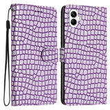 EIDERWOOD Samsung Galaxy A06 Flip Deksel med Crocodile Texture - Kunstskinn - Lilla