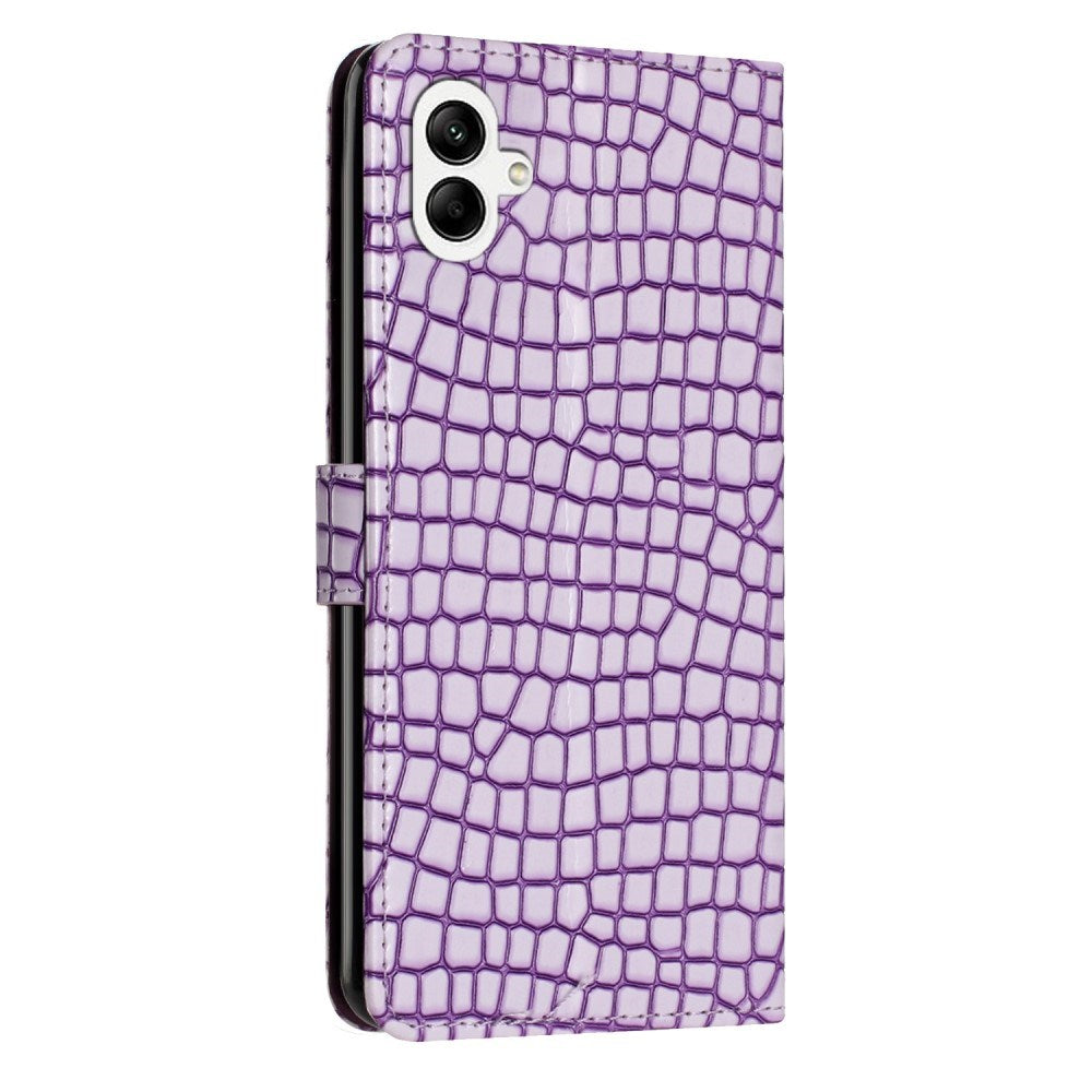 EIDERWOOD Samsung Galaxy A06 Flip Deksel med Crocodile Texture - Kunstskinn - Lilla