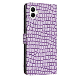 EIDERWOOD Samsung Galaxy A06 Flip Deksel med Crocodile Texture - Kunstskinn - Lilla