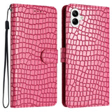 EIDERWOOD Samsung Galaxy A06 Flip Deksel med Crocodile Texture - Kunstskinn - Rosa