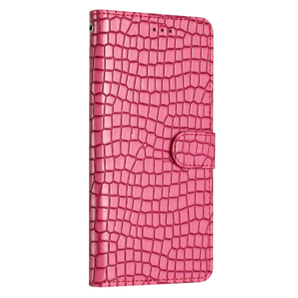 EIDERWOOD Samsung Galaxy A06 Flip Deksel med Crocodile Texture - Kunstskinn - Rosa