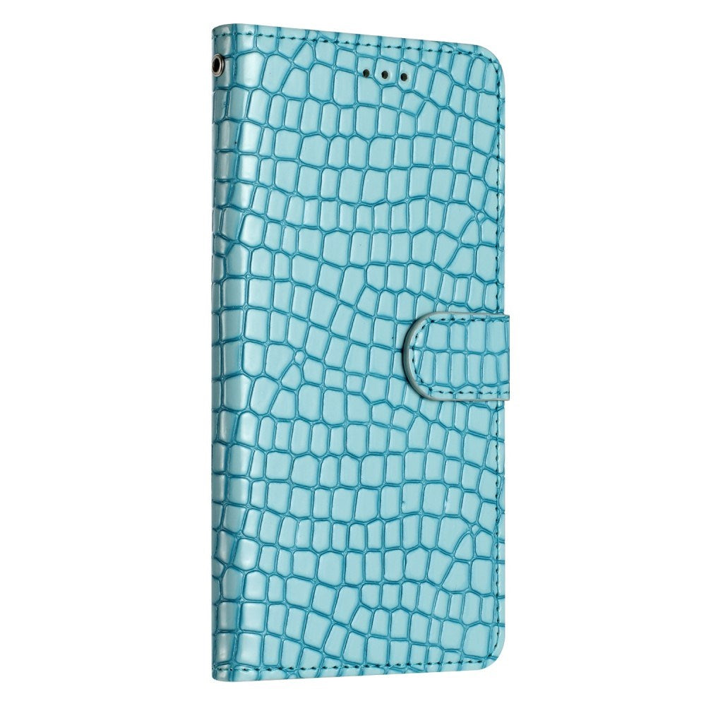 EIDERWOOD Samsung Galaxy A06 Flip Deksel med Crocodile Texture - Kunstskinn - Blå