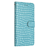 EIDERWOOD Samsung Galaxy A06 Flip Deksel med Crocodile Texture - Kunstskinn - Blå