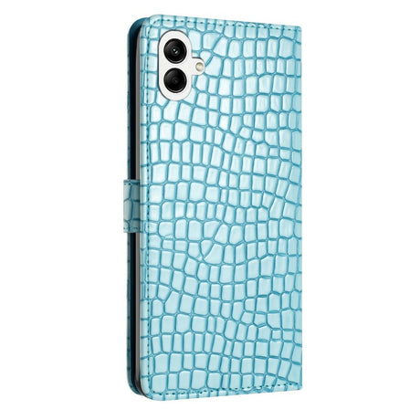 EIDERWOOD Samsung Galaxy A06 Flip Deksel med Crocodile Texture - Kunstskinn - Blå