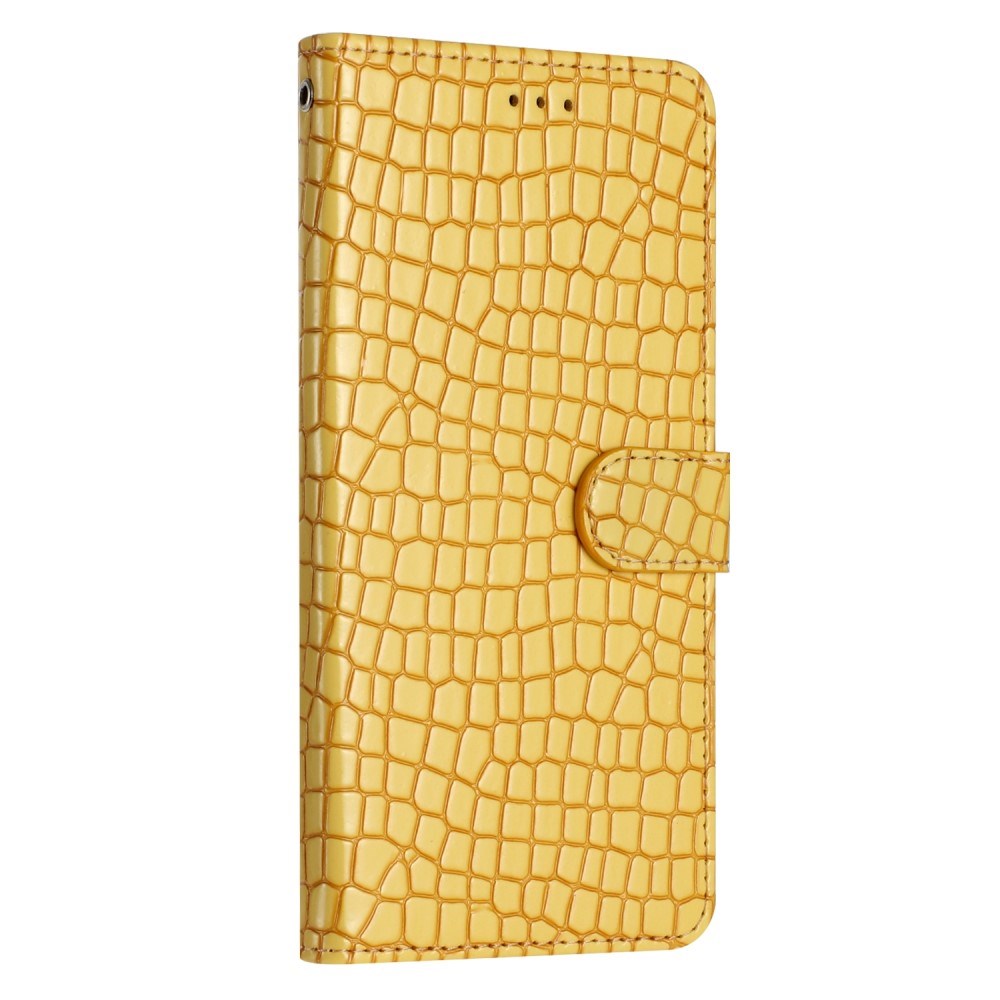 EIDERWOOD Samsung Galaxy A06 Flip Deksel med Crocodile Texture - Kunstskinn - Gul