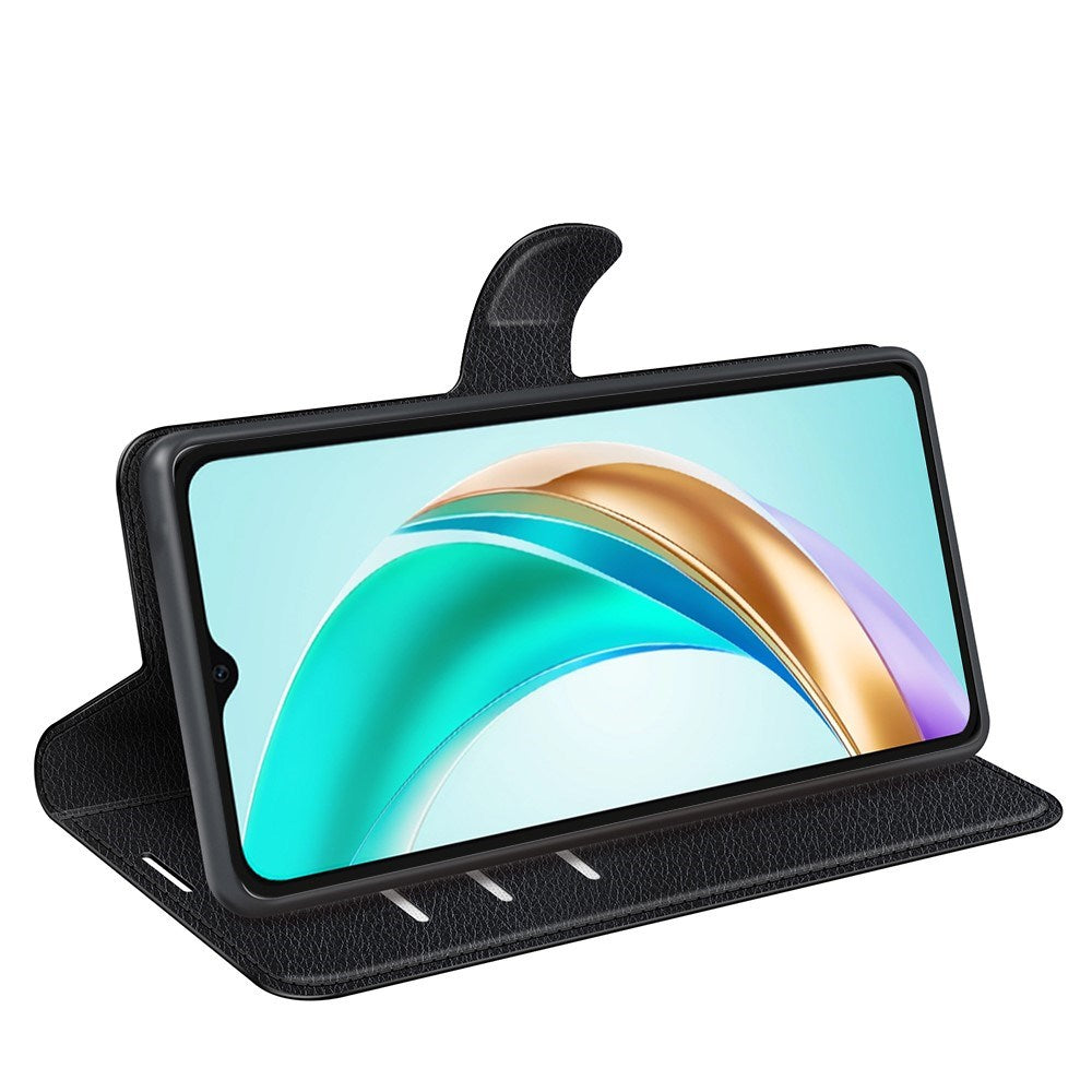 EIDERWOOD Honor X6b Kunstskinn Flip Deksel m. Kortholder & Ståfunksjon - Svart