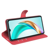 EIDERWOOD Honor X6b Kunstskinn Flip Deksel m. Kortholder & Ståfunksjon - Rød