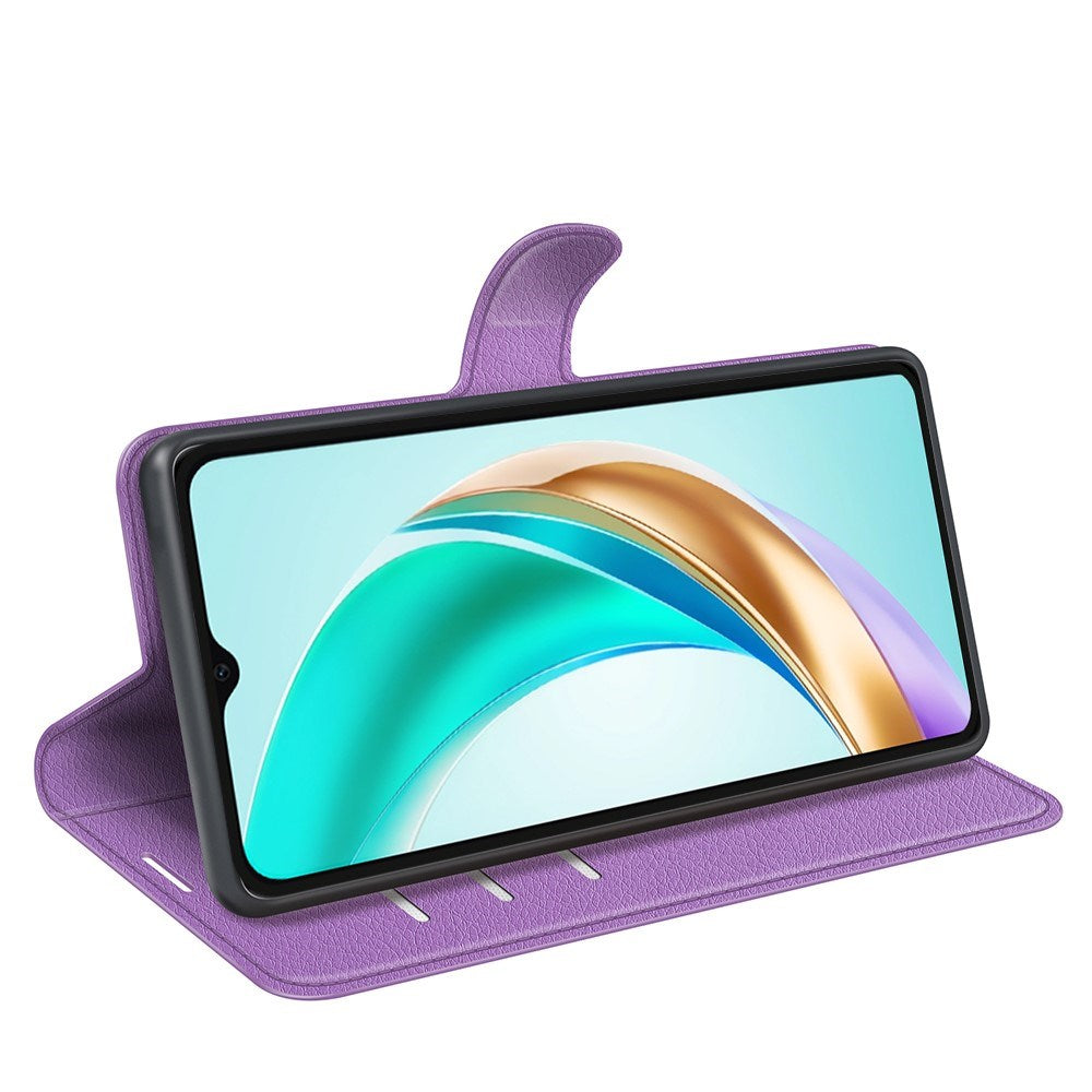 EIDERWOOD Honor X6b Kunstskinn Flip Deksel m. Kortholder & Ståfunksjon - Lilla