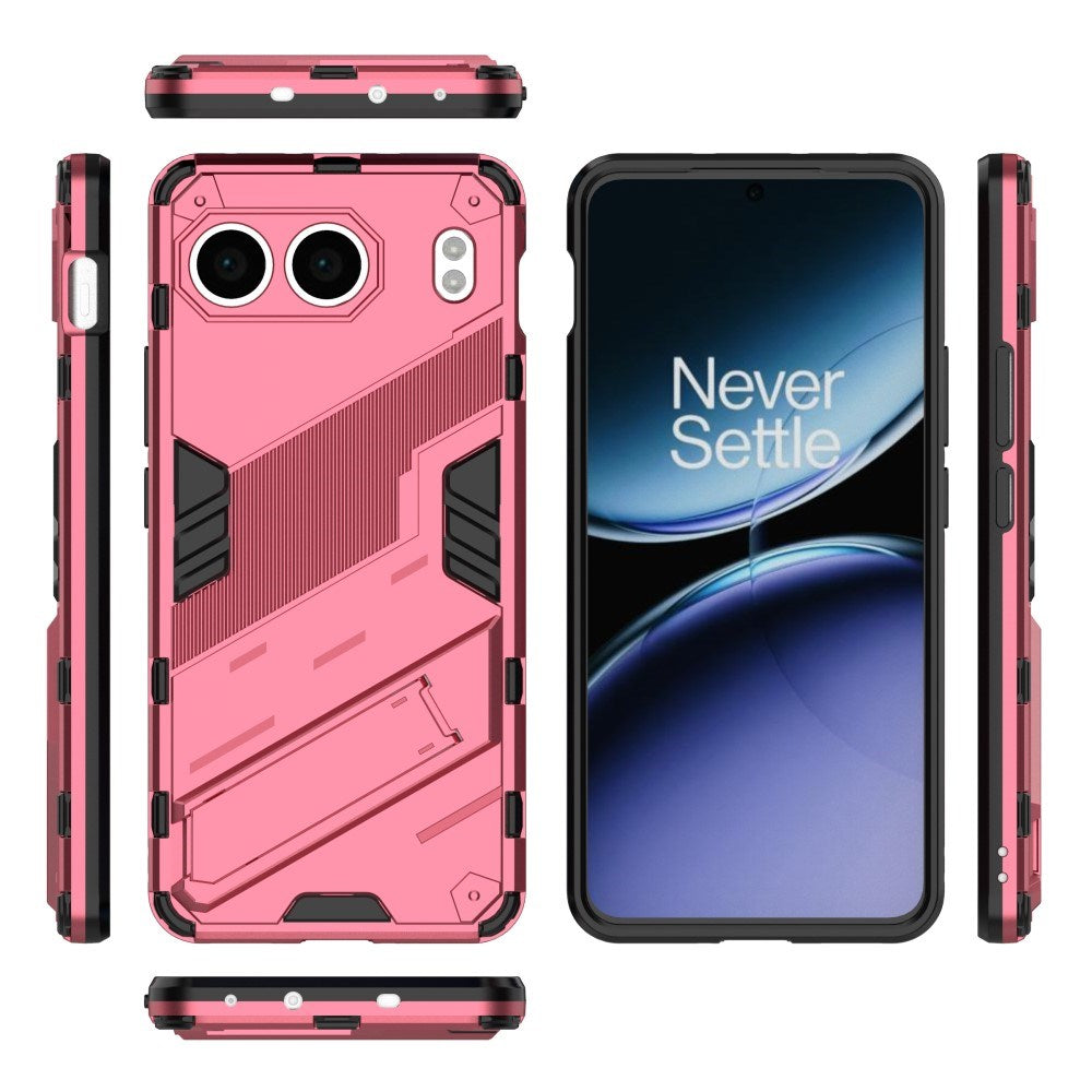 EIDERWOOD OnePlus Nord 4 (5G) Hybrid Håndverker Deksel med Kickstand - Rosa