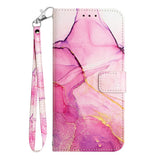 EIDERWOOD iPhone 16 Plus Deksel i Kunstskinn med Lommebok og Stropp - Rosa Marmor