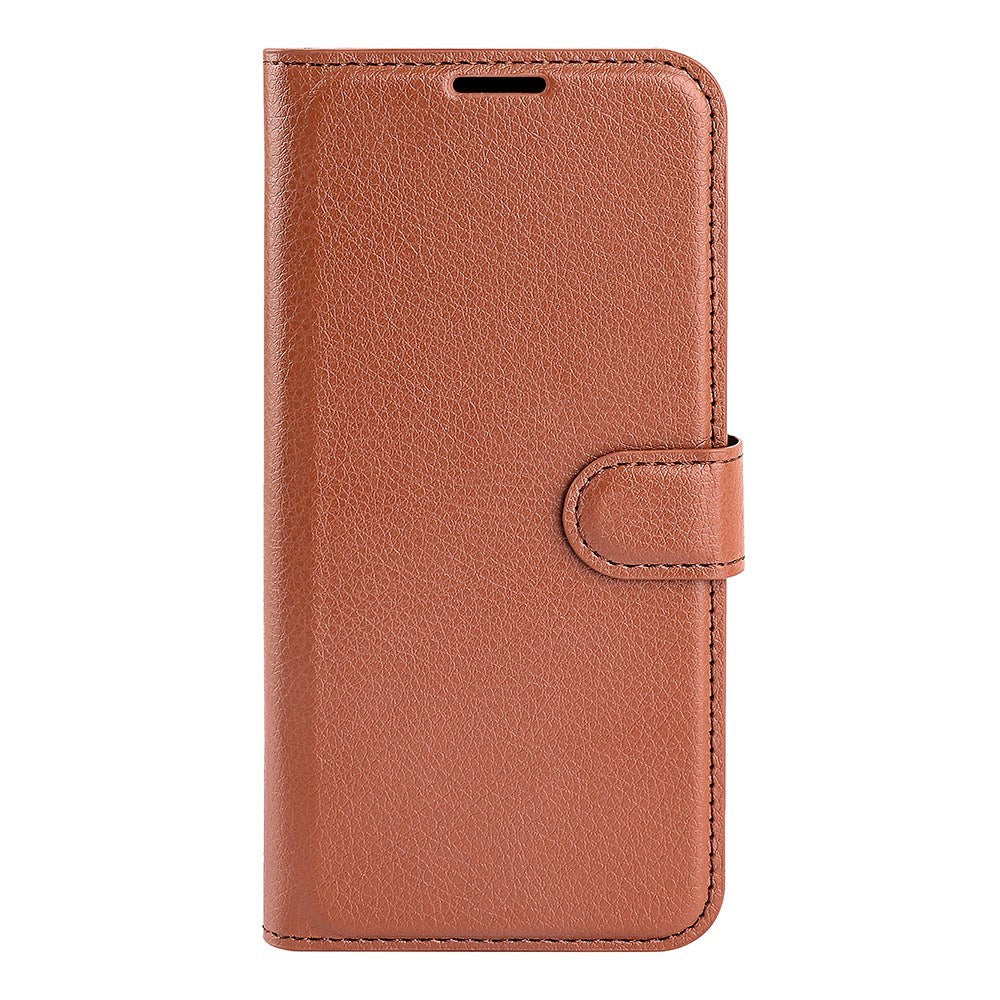 EIDERWOOD Xiaomi 14T Litchi Skin Flip Deksel med Lommebok - Brun