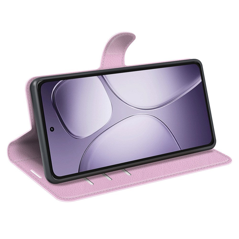 EIDERWOOD Xiaomi 14T Pro Litchi Skin Flip Deksel med Lommebok - Rosa