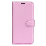 EIDERWOOD Xiaomi 14T Pro Litchi Skin Flip Deksel med Lommebok - Rosa